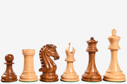 The Craftsman Knight Staunton Chess Pieces in Sheesham Wood & Boxwood - 3.9" King