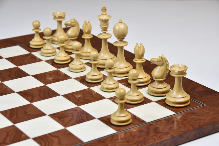 Repro William Hamlett Chess Pieces Bud Rosewood & Boxwood 3.5"- King