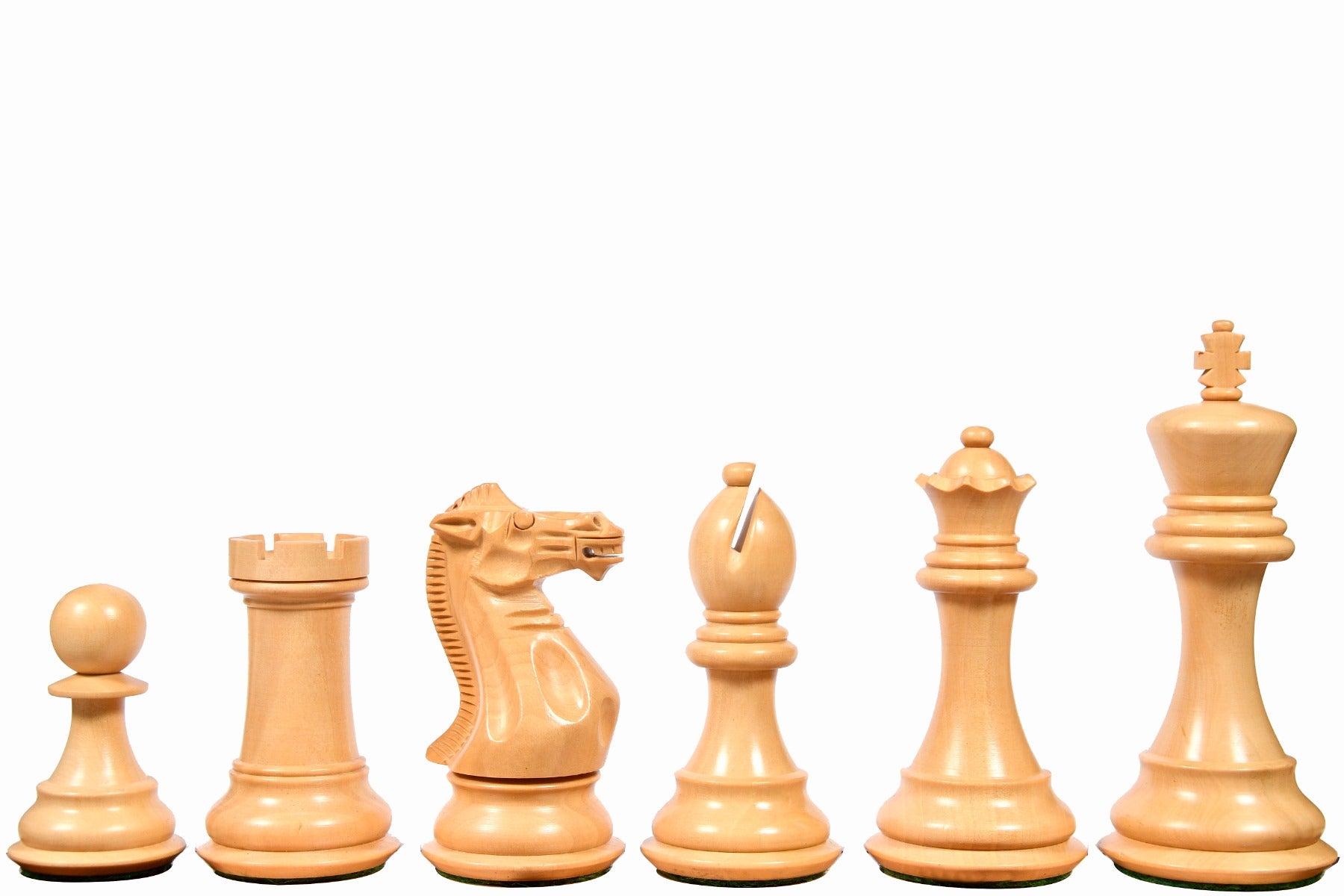 The Honour of Staunton (HOS) Series Weighted Chess Pieces in Sheesham & Natural Boxwood - 4.0" King
