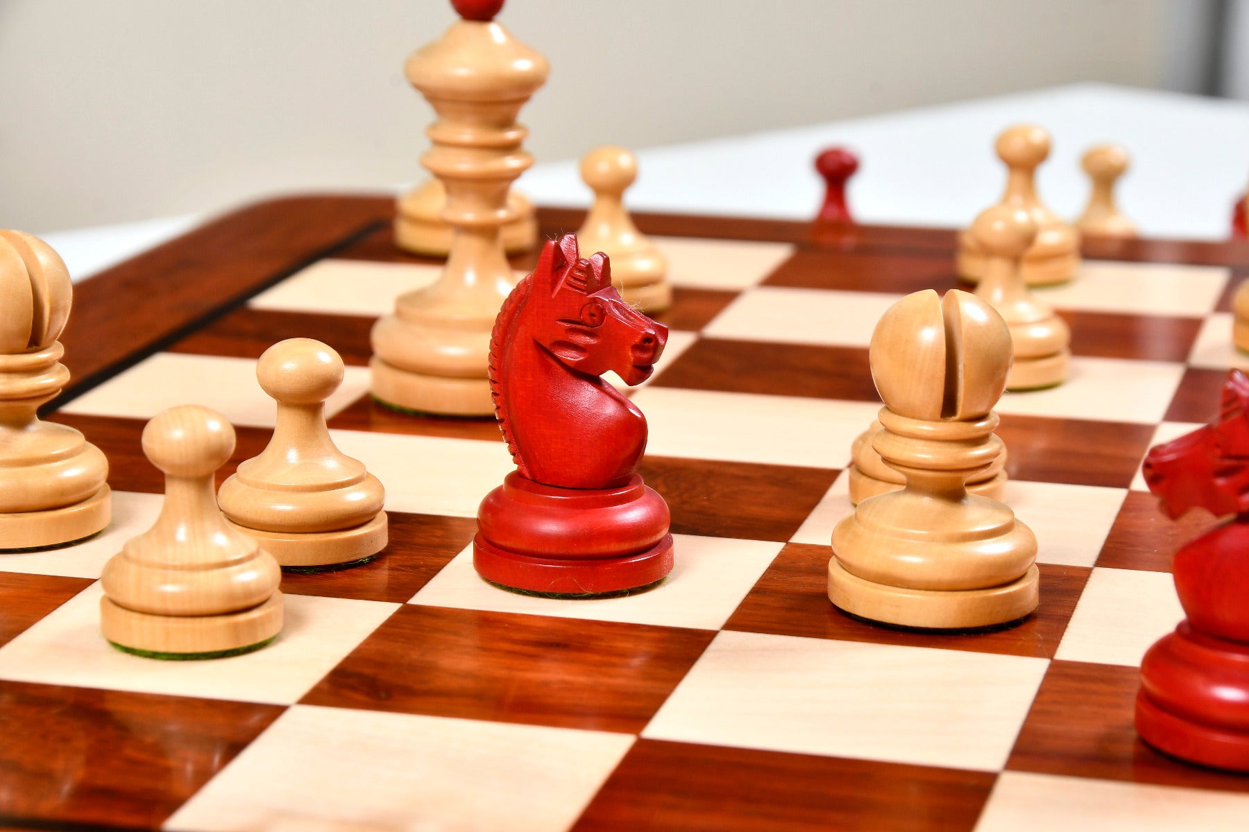 Repro 1930 German Knubbel Chess Pieces Ebonized Boxwood 3