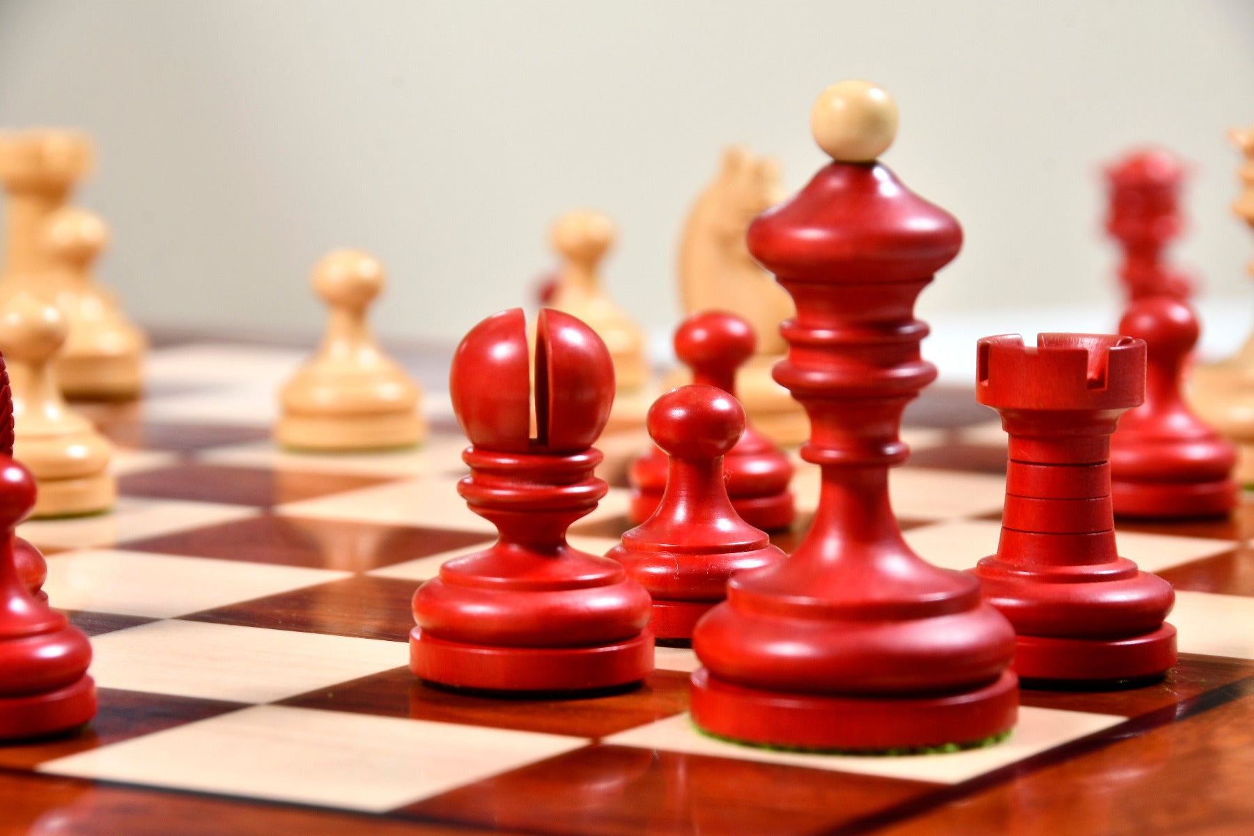 Repro 1930 German Knubbel Chess Pieces Ebonized Boxwood 3