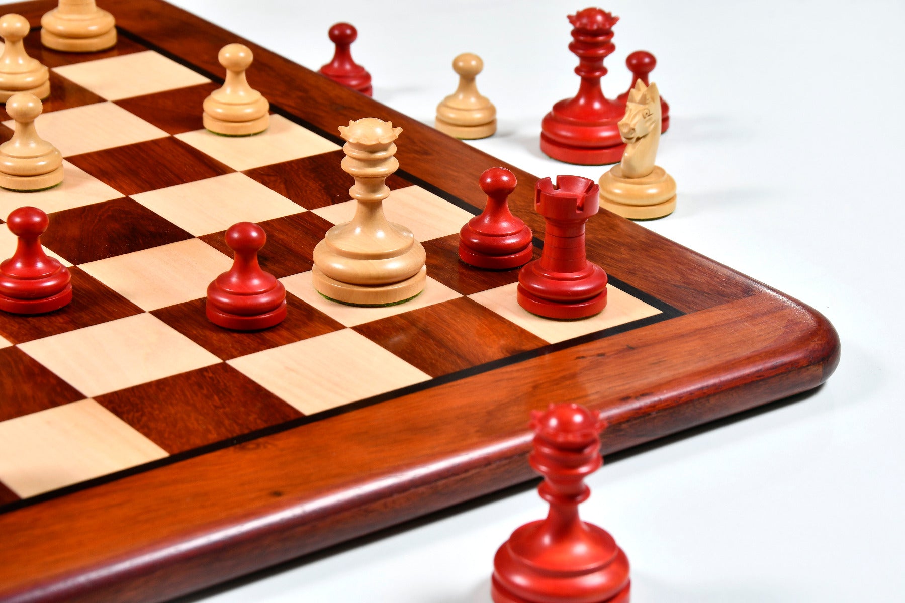 Repro 1930 German Knubbel Chess Pieces Ebonized Boxwood 3