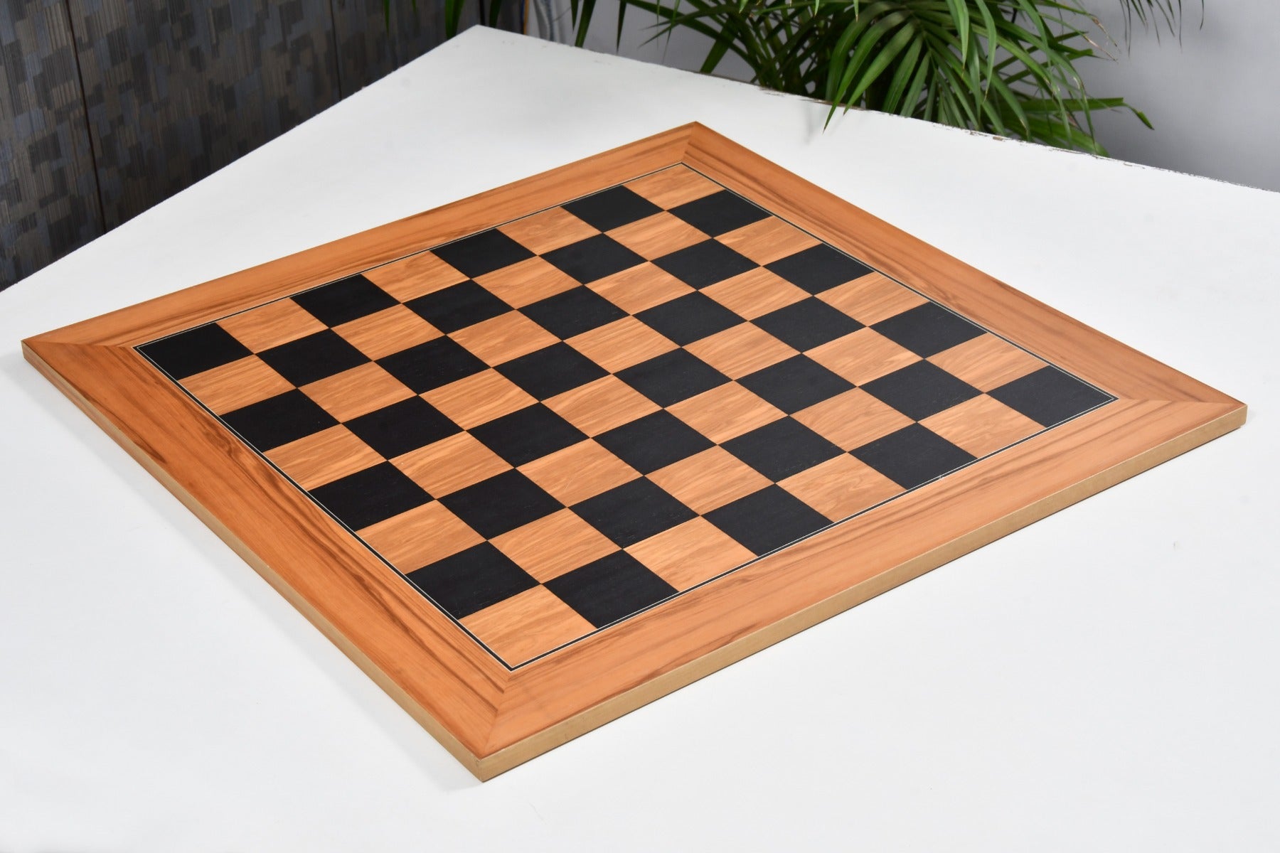 1950s' Soviet (Russian) Latvian Reproduced Chess Pieces in Ebonized Boxwood / Antiqued Boxwood - 4.1" King with Chess Board