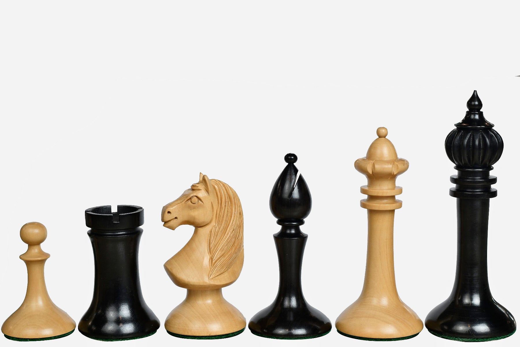 1910 Lasker-Schlechter World Championship Chess Pieces in Ebony wood 4.5"- King