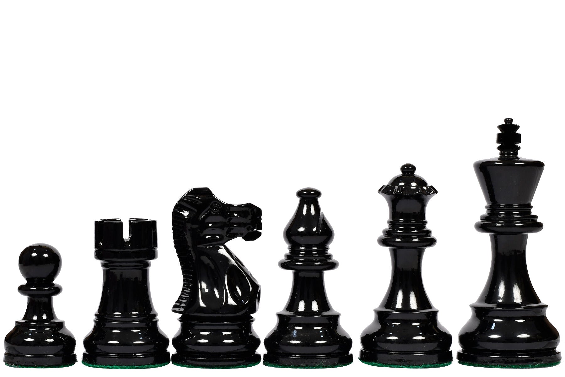 The Smokey Staunton Series Chess Pieces in Painted Box Wood - 3.8" King