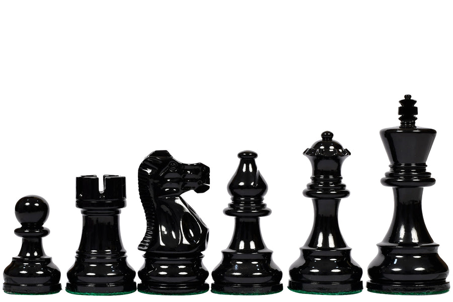 Smokey Staunton Chess Pieces in Painted Boxwood 3.8" King