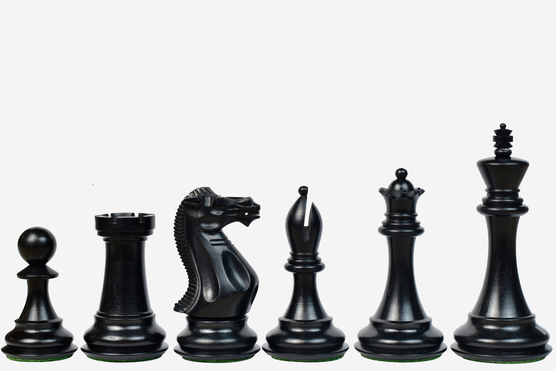 Dominator Staunton Weighted Wooden Chess Pieces in Ebony / Boxwood - 4.0" King