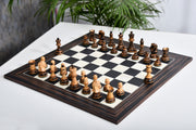 Combo 1950 Dubrovnik Bobby Fischer Chessmen Version 3.0 – Lacquered Box Wood Chess Set with 3.7" King & Board