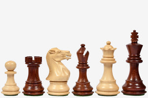 The Classic 101 Staunton Series Club Size Weighted Chess Pieces in Bud Rosewood & Boxwood - 3.0" King