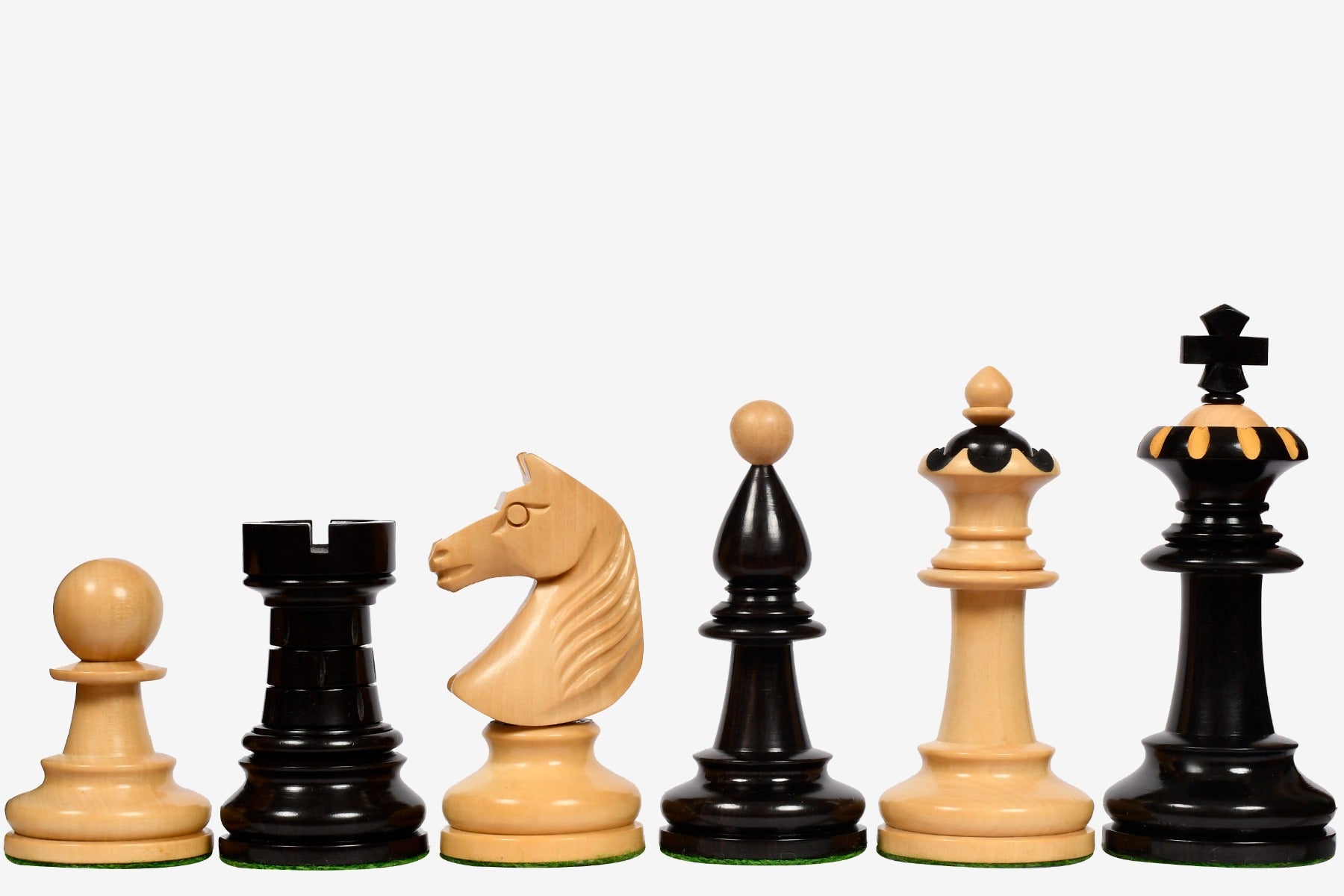 The 1935 Warsaw Capablanca Simultaneous Chess Set Reproduction in Ebony and Boxwood - 3.8" King