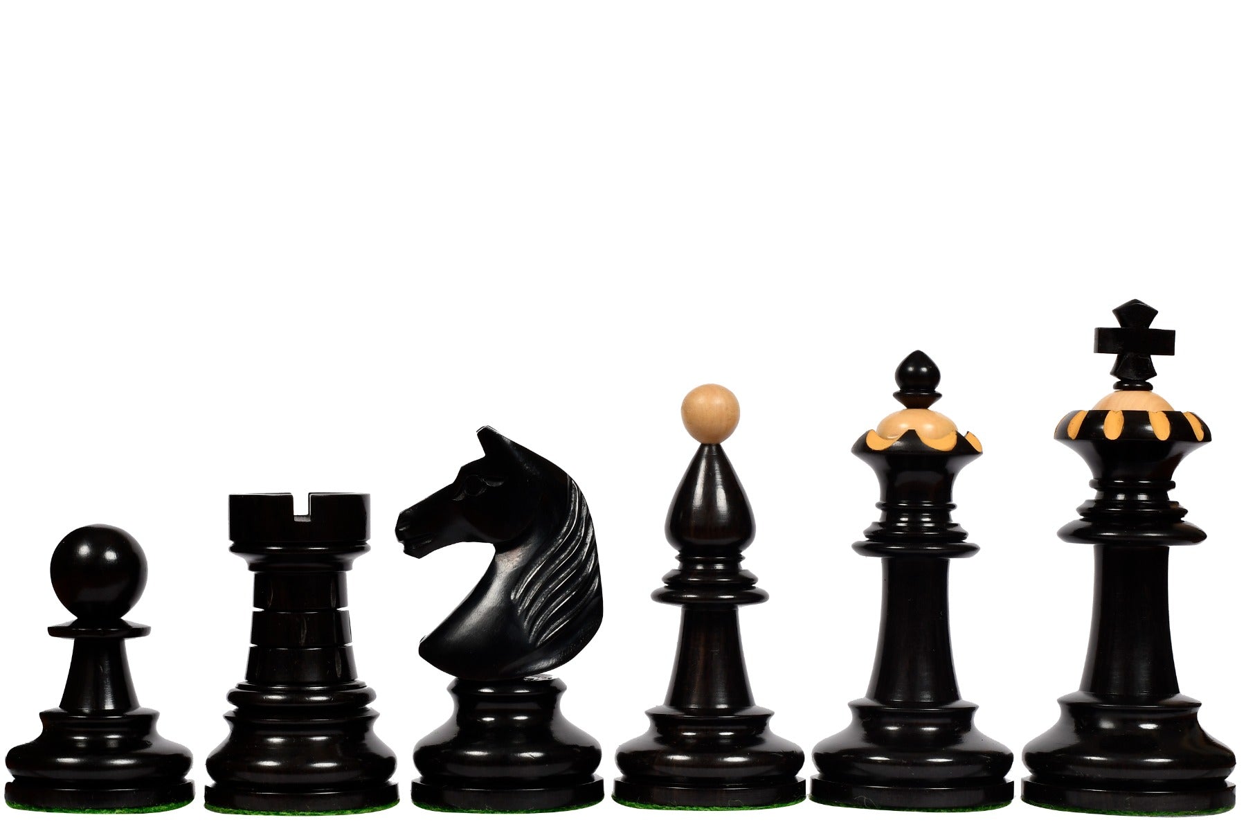 1935 Warsaw Capablanca Simultaneous Chess Set Ebony & Boxwood 3.8"- King