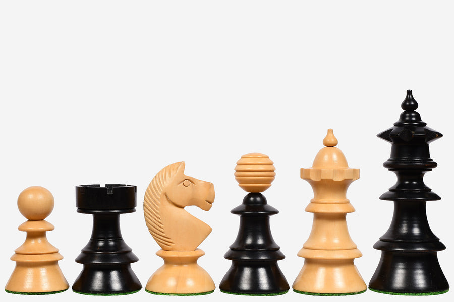 Antique Austrian Coffee House Old Vienna Chess Pieces Dyed Wood 4.2"- King