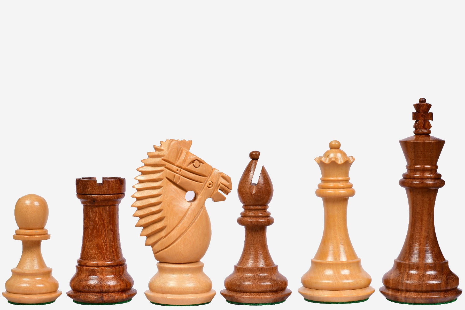 The Bridle Knight Series Wooden Chess Pieces - 4.0" King By Chessbazaar