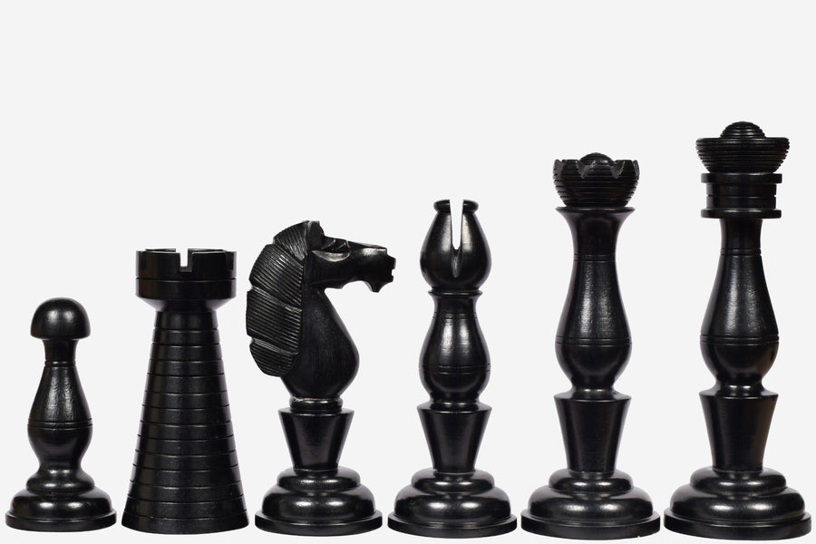 Grand Divan Chess Pieces from Simpson's in the Strand Ebony wood - 4.2" - King