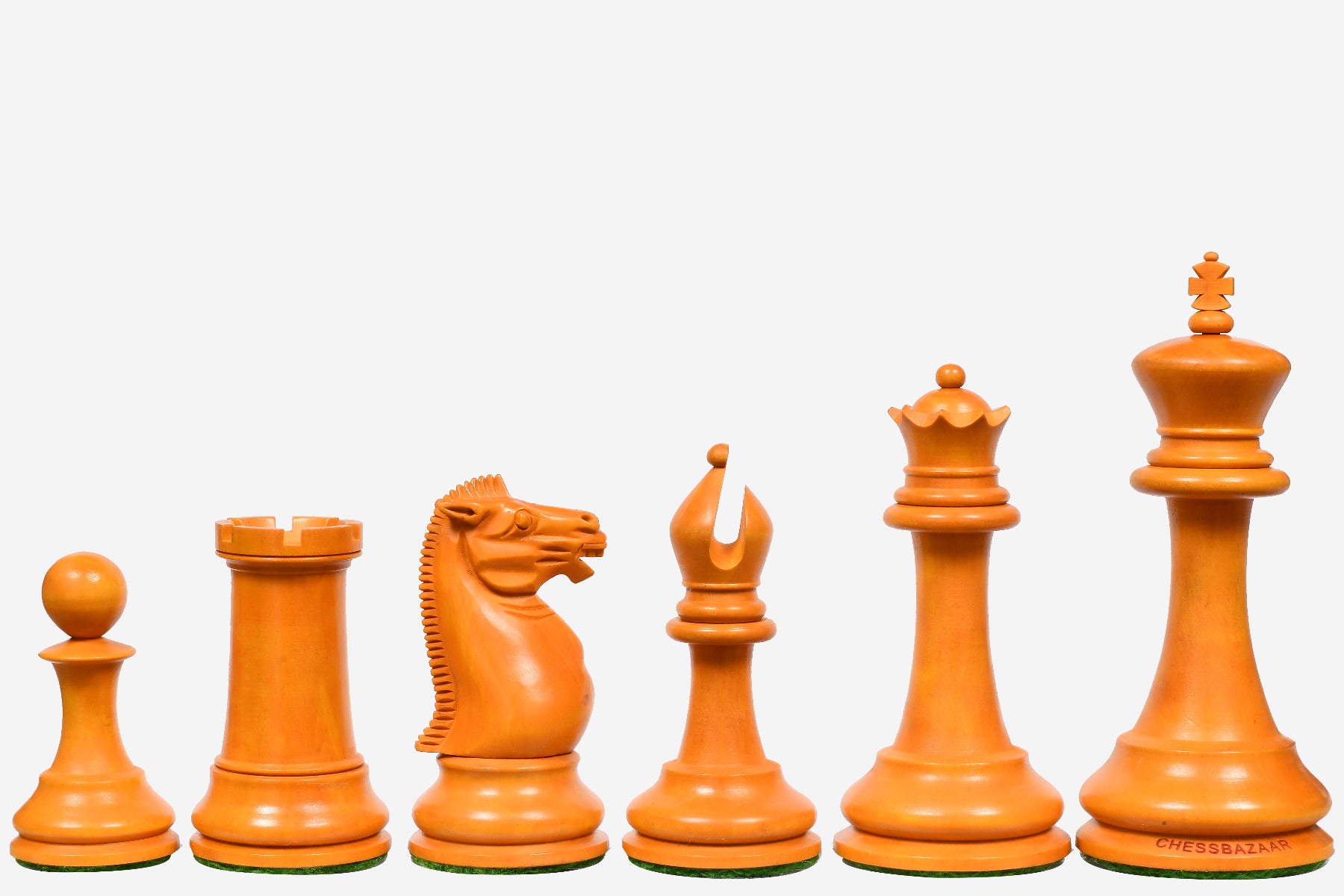 1860 Anderssen Drop-Jaw Staunton Chess Pieces Ebony & Antiqued 4.5"- King