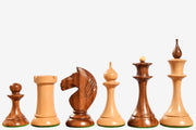 1950s Soviet Latvian Chess Pieces Sheesham & Natural Boxwood 4.1"- King