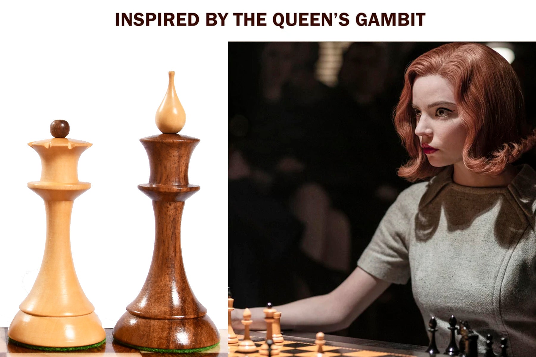 Combo of The 1950s Soviet (Russian) Latvian Reproduced Chess Pieces in Sheesham & Natural Boxwood - 4.1" King with  Wooden Chess Board with Notation 21"