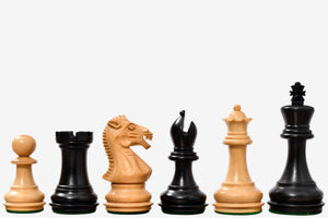 Laughing Knight Series Chess Pieces in Ebonized Boxwood 3.0" King
