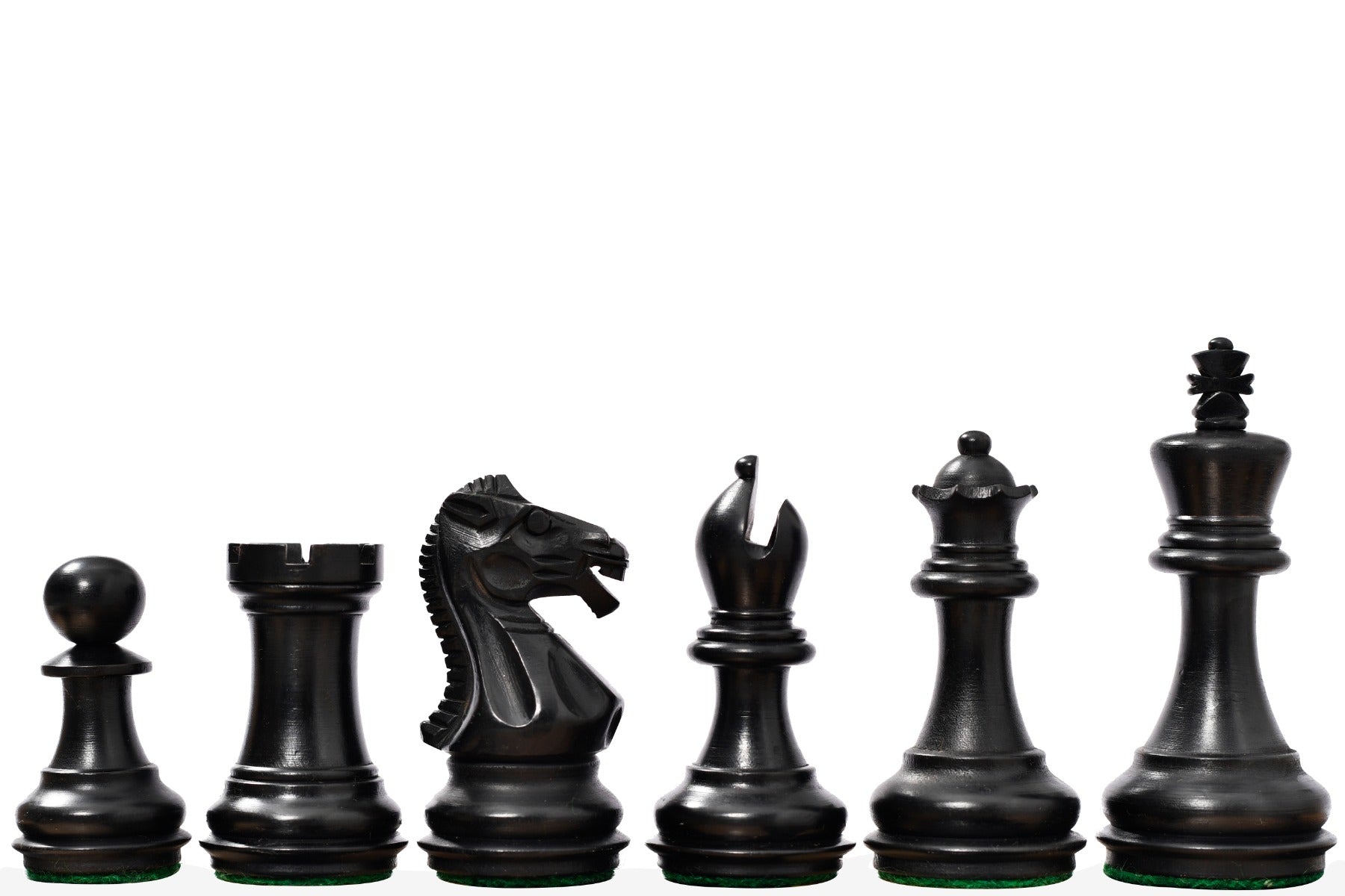 The Laughing Knight Series Chess Pieces in Ebonized & Boxwood - 3.0" King