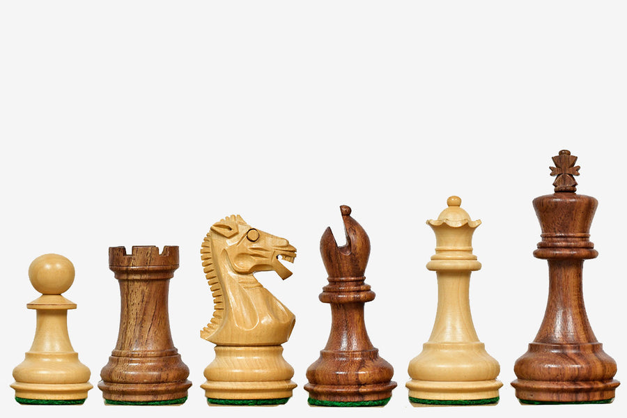 Laughing Knight Chess Pieces in Sheesham & Boxwood 3.0"- King