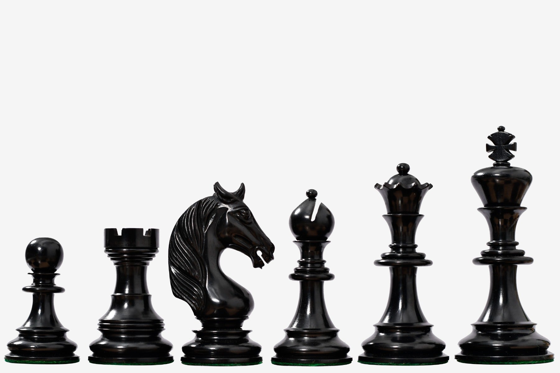 The Monarch’s Gambit Handcrafted Luxury Chess Pieces – in Ebony & Boxwood 4.4" King