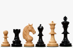 The Monarch’s Gambit Handcrafted Luxury Chess Pieces – in Ebony & Boxwood 4.4" King