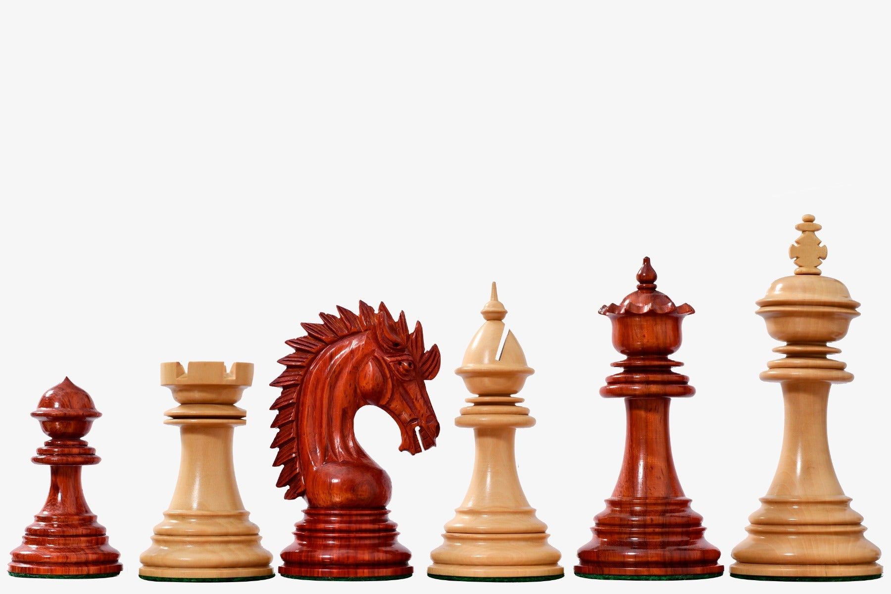Ferocious Elite Series Chess Pieces in Bud Rosewood / Boxwood - 4.45" King