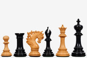 Viking Triple Weighted Luxury Chess Pieces Handcrafted Ebony wood & Boxwood - 4.4"- King