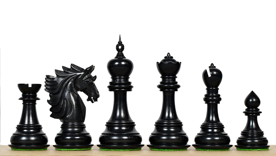 Sher-E-Punjab Series Chess Pieces in Ebony & Boxwood 4.6" King