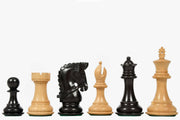 The Bridle Series Wooden Chess Pieces in Ebony & Box Wood - 3.58" King By Chessbazaar