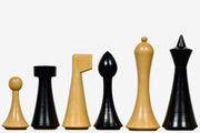 Minimalist Hermann Ohme Chess Pieces in Dyed Boxwood 3.75" King