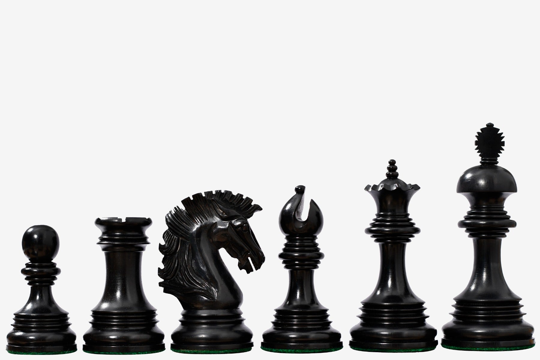 Indian American Luxury Weighted Chess Pieces Ebony wood & Boxwood 4.4"- King