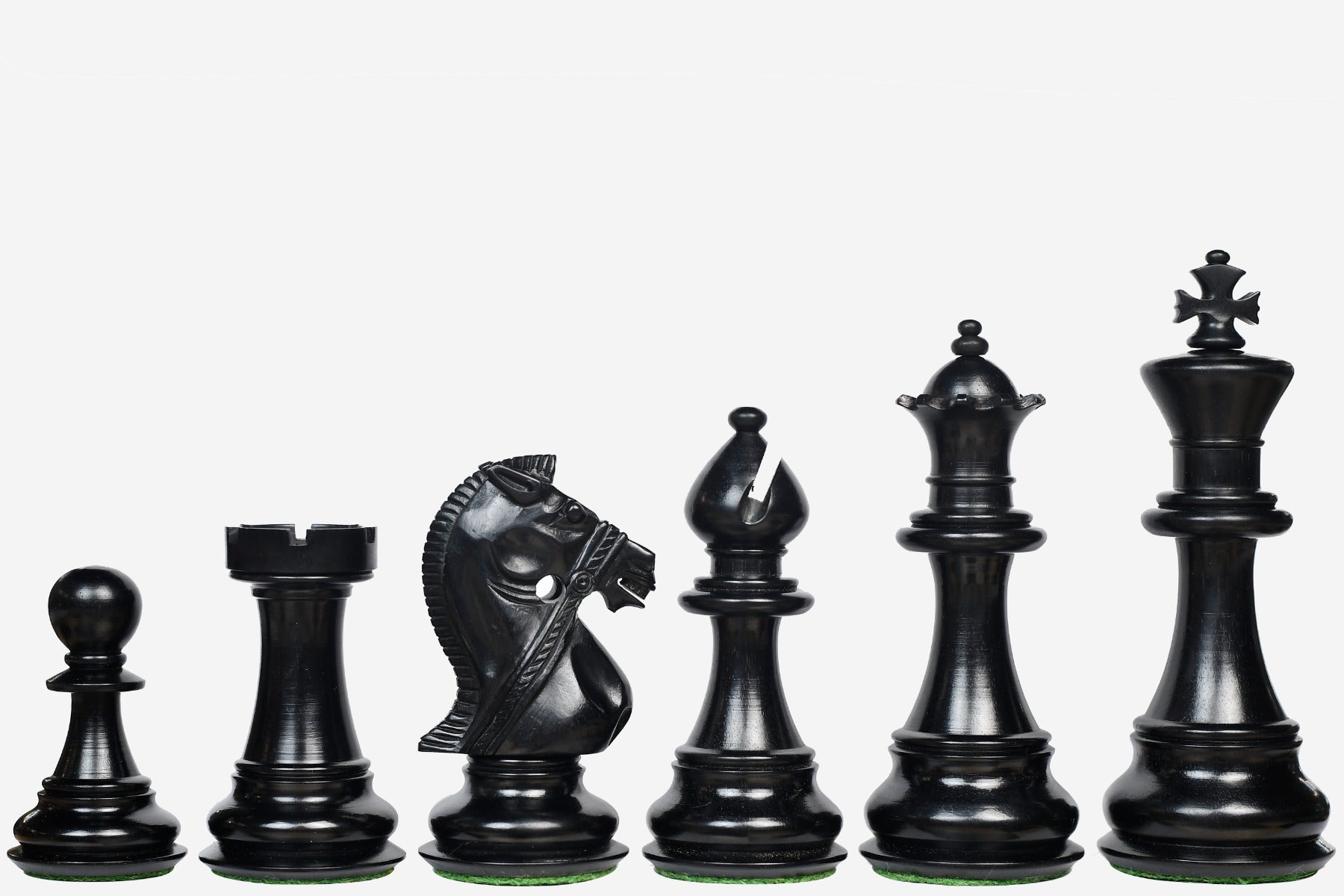 The Noble Stallion Chess Set Bridle Edition in Ebony & Boxwood - 4.8" King