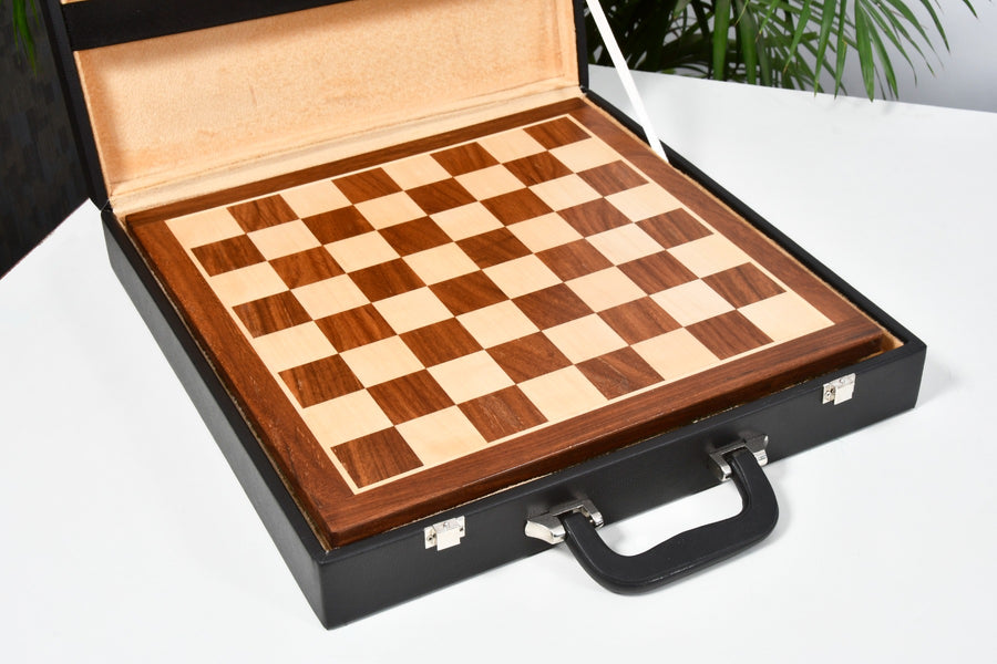 Old Russian Zagreb Chess Set Ebonized Boxwood 3.1" with Board & Box