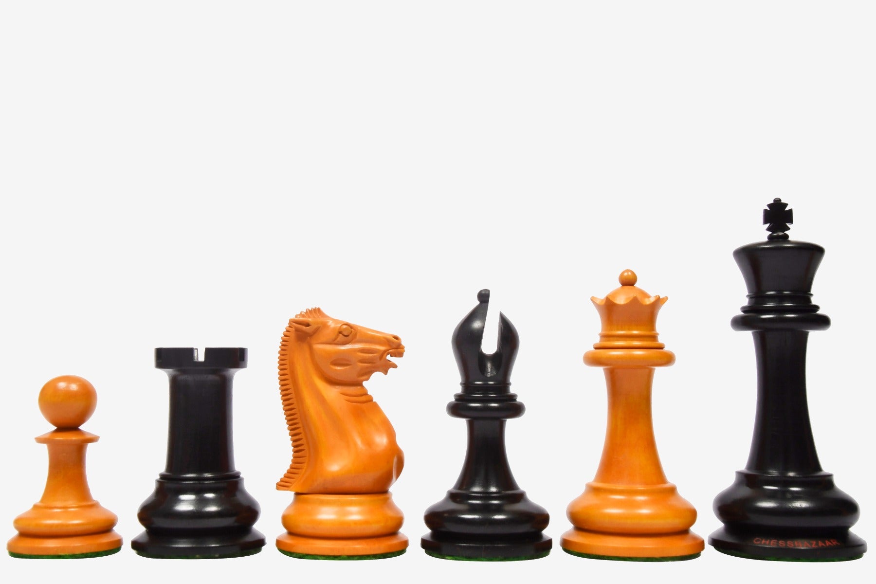 1850 Morphy Chess Pieces V2.0 Ebony & Antiqued Boxwood 4.4" King
