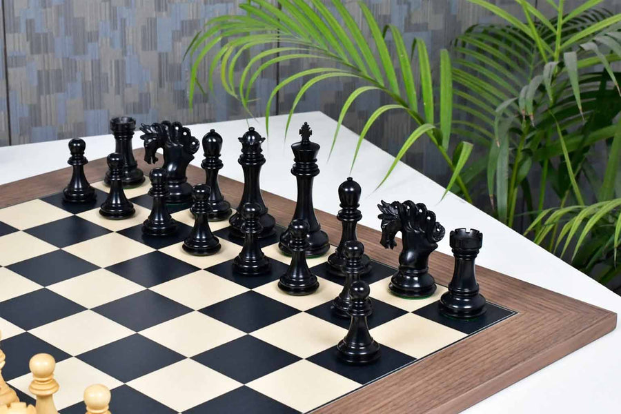 Pegasus Artisan Chess Set in Ebony Boxwood 4.6" King with 24" Board