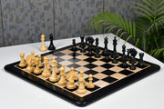 Combo of The Pegasus Series Artisan Staunton Chess Pieces ver 2.0 in Ebony / Boxwood - 4.6" King with Wooden Indian Handmade Chess Board 23" - 60 mm