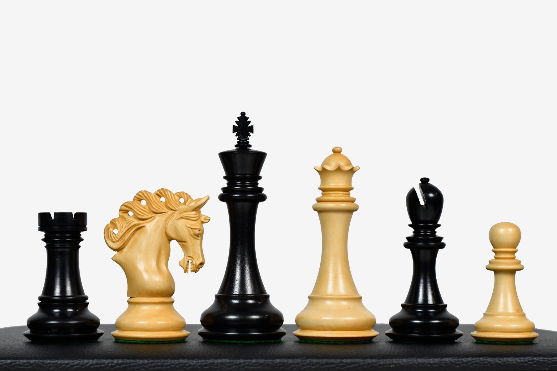 Pegasus Series Artisan Chess Pieces ver 2.0 in Ebony Boxwood - 4.6" King with Box