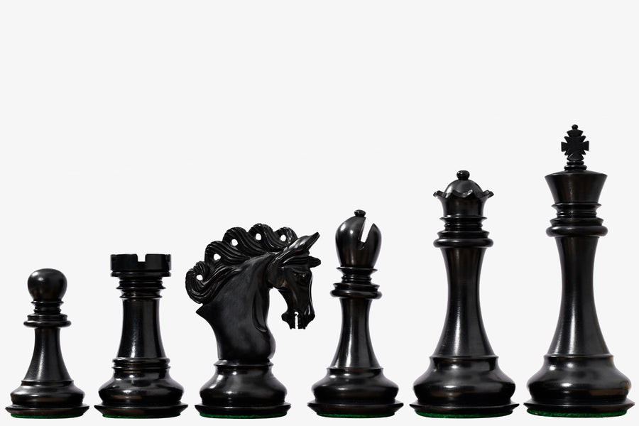 Pegasus Series Artisan Staunton Chess Pieces V2.0 Ebony wood & Boxwood - 4.6" King