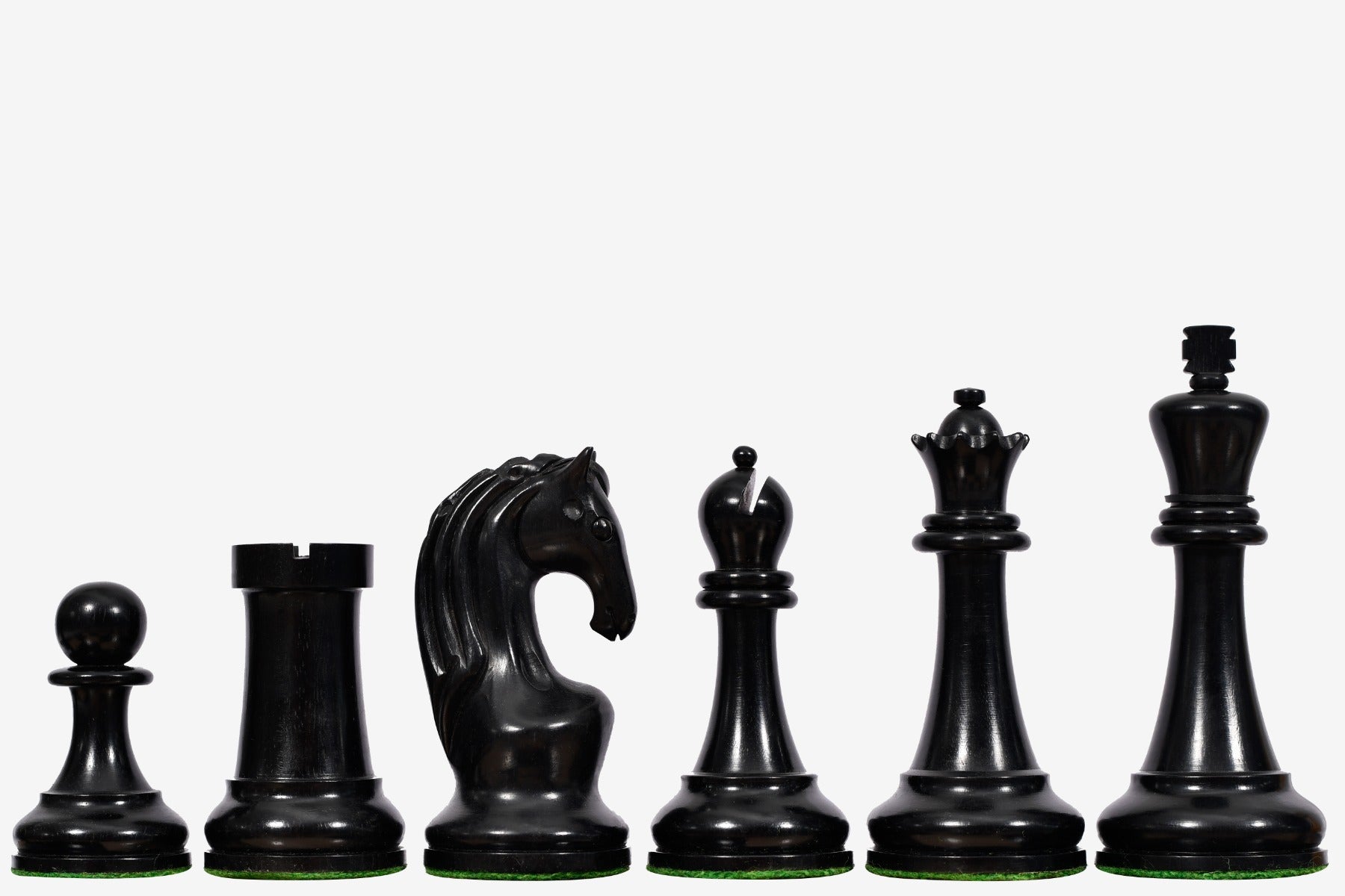 Reproduced 1963-1966 Piatigorsky Cup Chess Pieces in Ebony / Boxwood - 4.2" King