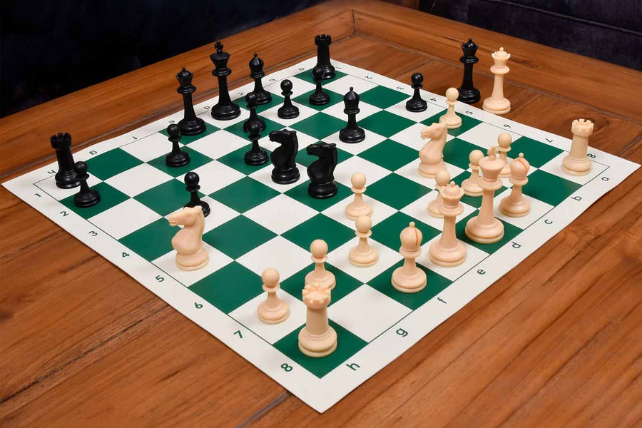 International Series Unweighted Tournament Plastic Chess Set 3.8" King