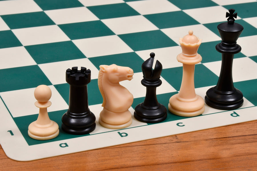 International Series Unweighted Tournament Plastic Chess Set 3.8" King