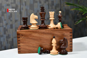 Romanian-Hungarian National Chess Set in Indian Rosewood -3.8” King & Box