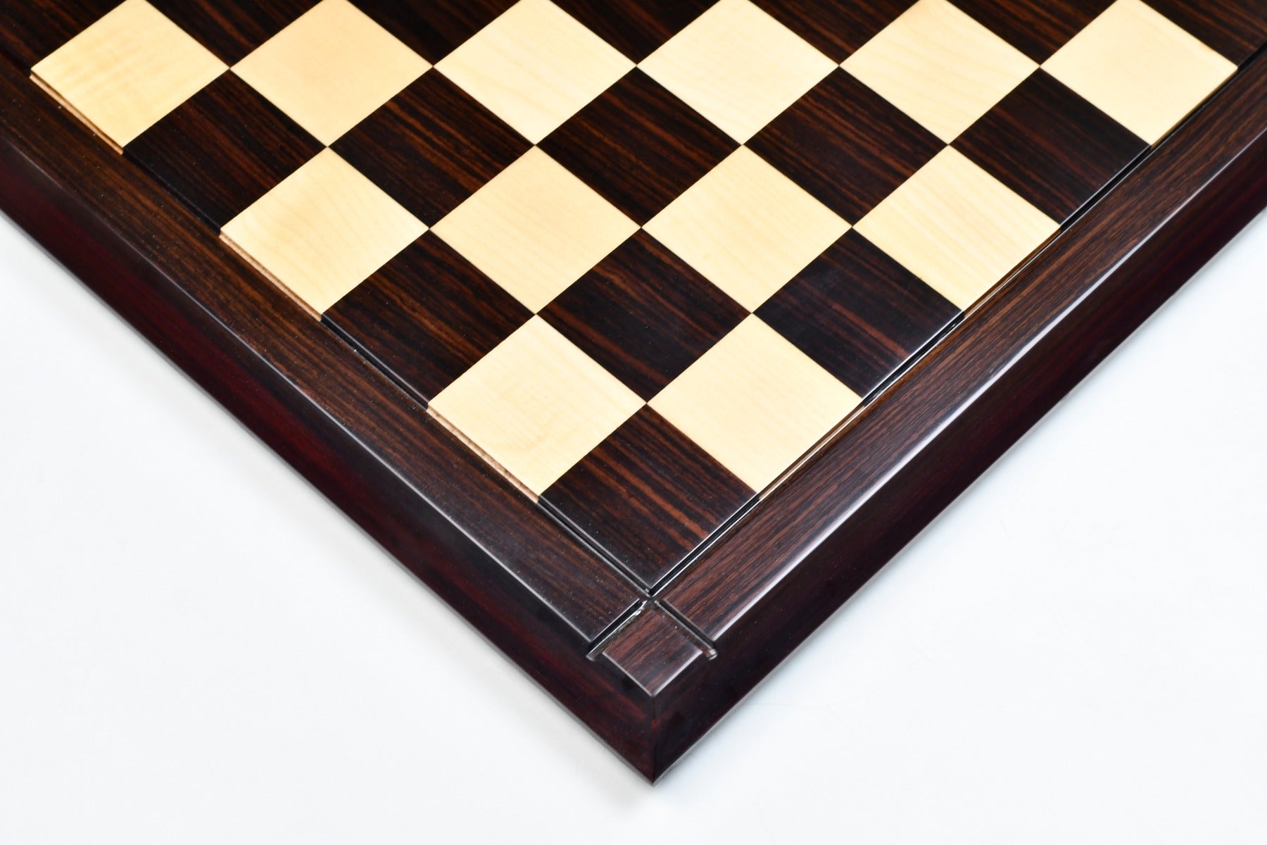 Deluxe Indian Rosewood / Maple Wooden Chess Board  21" - 55 mm