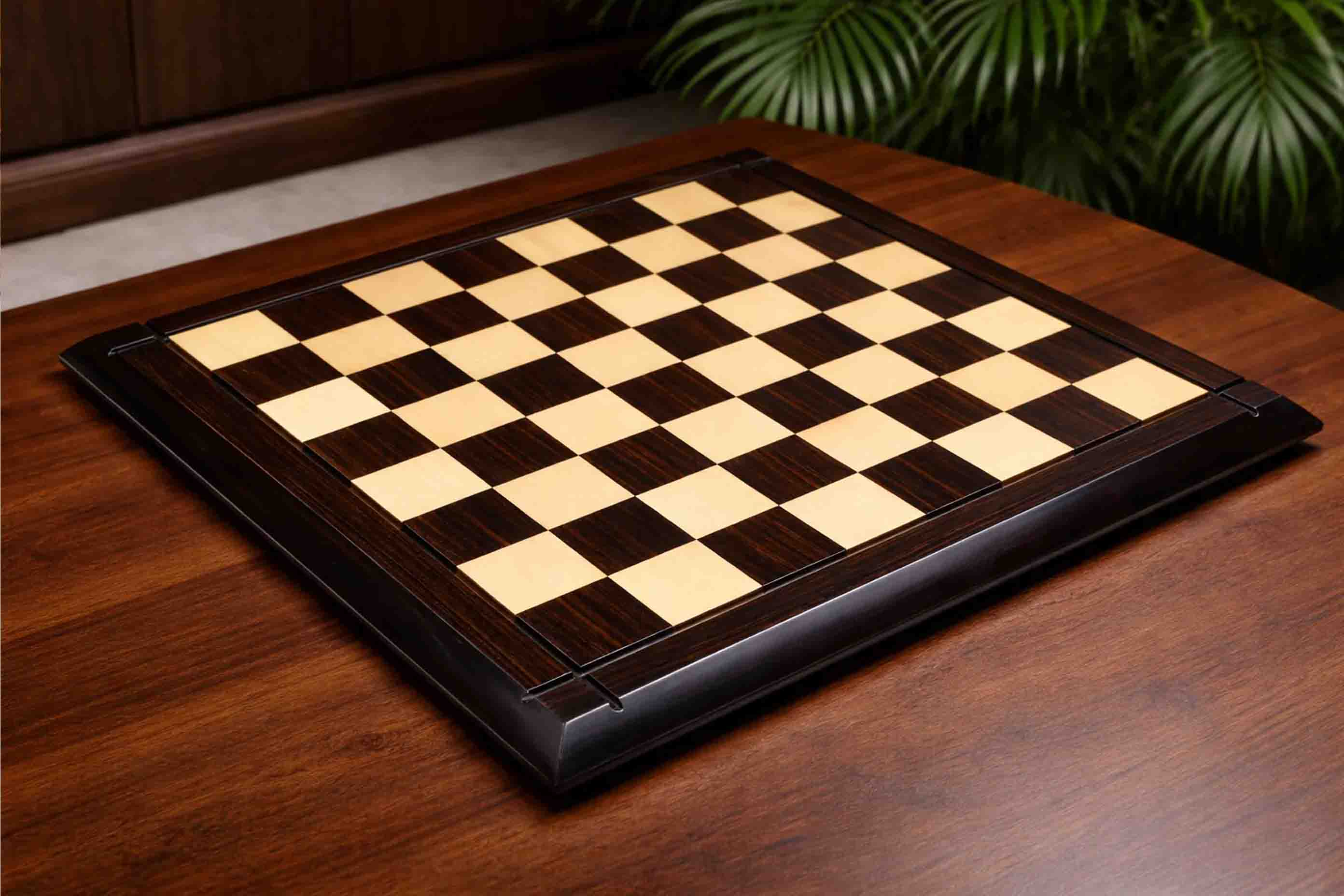 Deluxe Indian Rosewood Maple Wooden Chess Board 23" (60mm)