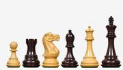Desert Gold Staunton Chess Pieces in Rosewood & Boxwood 4.0" King