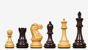 Desert Gold Staunton Chess Pieces in Rosewood & Boxwood 4.0" King