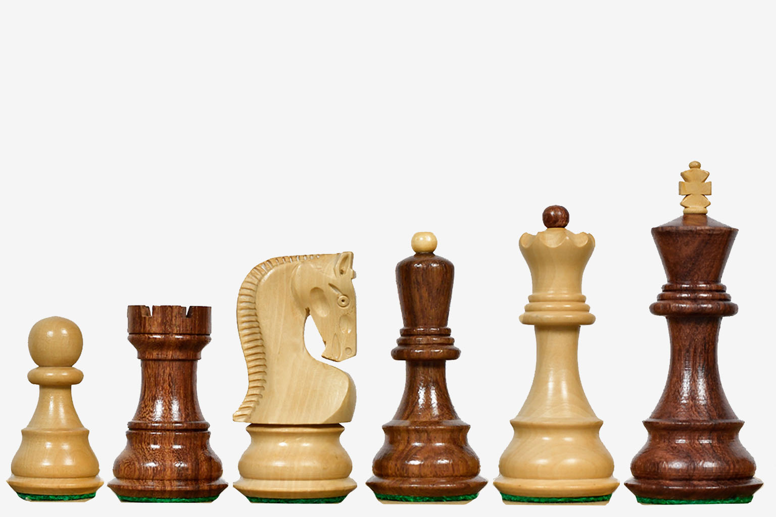 1959 Russian Zagreb Staunton Chess Pieces in Sheesham & Boxwood (3.8" King)