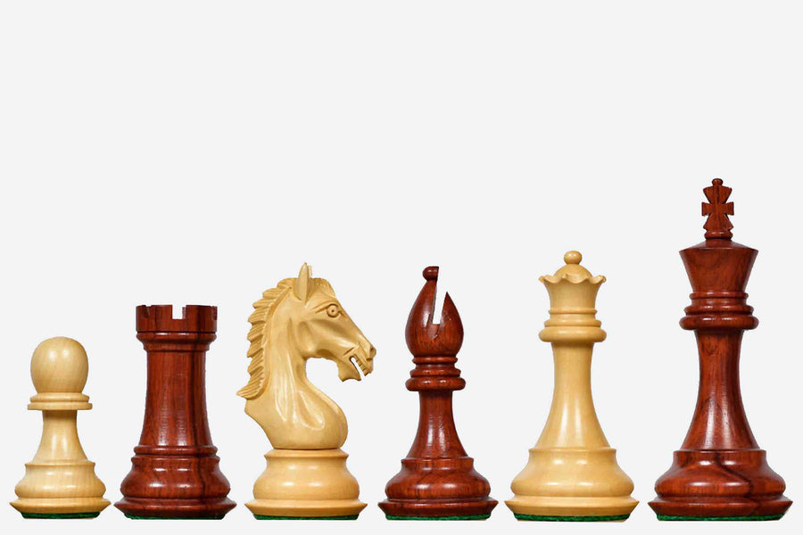 Derby Knight Staunton Weighted Chess Pieces Bud Rosewood 4.1" King