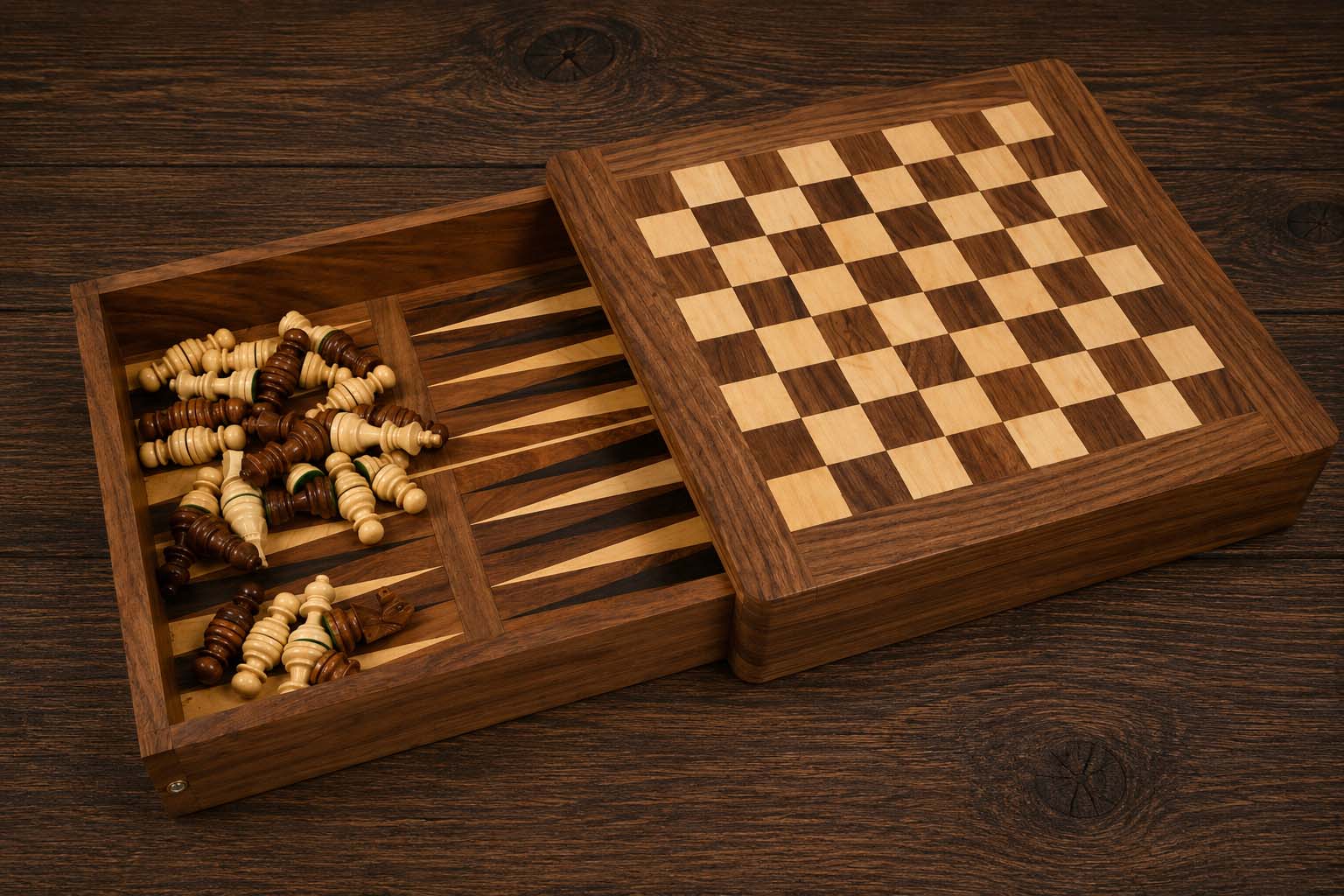 Travel-Friendly Magnetic Chess Set Sheesham & Boxwood - Slightly Imperfect | CHESSBAZAAR
